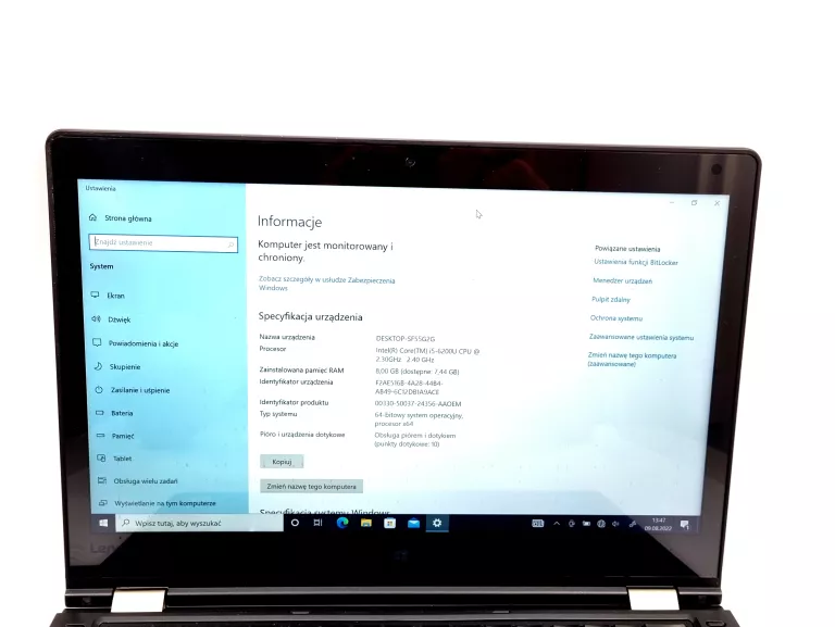 LENOVO YOGA 460 14 I5/RAM:8GB/SSD:250 DOTYKOWY