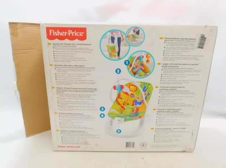 FISHER-PRICE - SKŁADANY LEŻACZEK Z WIBRACJAMI CMR2