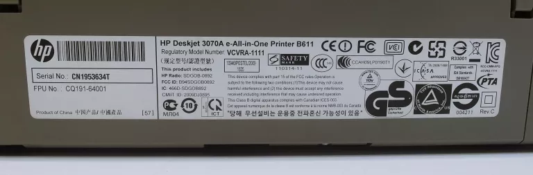 DRUKARKA HP DESKJET 3070A WIFI