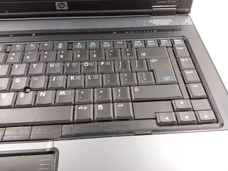 LAPTOP HP 8510W CORE 2 DUO 4GB RAM 150GB HDD