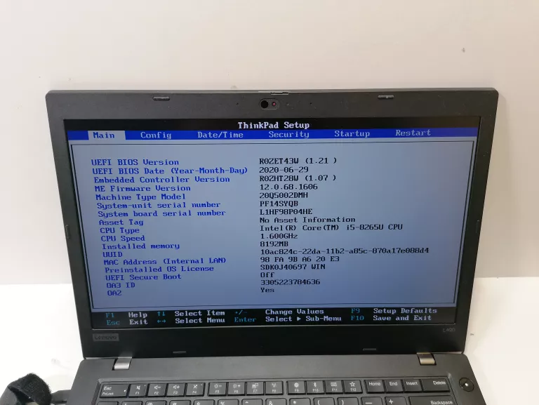 LAPTOP LENOVO THINKPAD L490 AD