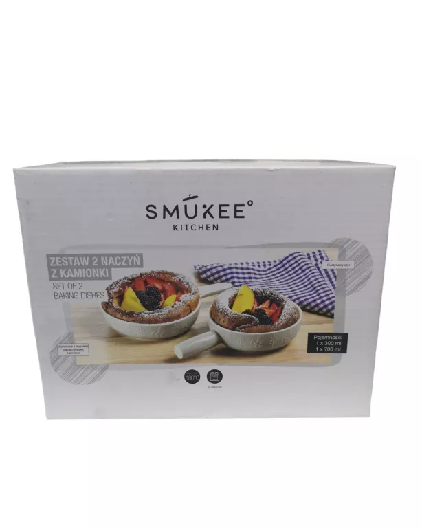 SMUKEE ZESTAW 2 NACZYŃ Z KAMIONKI 300ML I 700ML