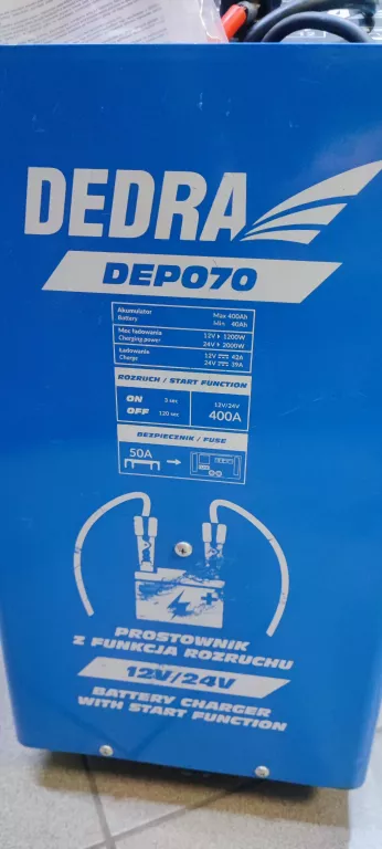 DEDRA DEP070 PROSTOWNIK+ ROZRUCH 12/24V 40-400AH