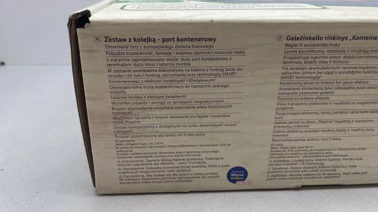 DREWNIANA KOLEJKA PORT KONTENEROWY PLAYTIVE 63 EL