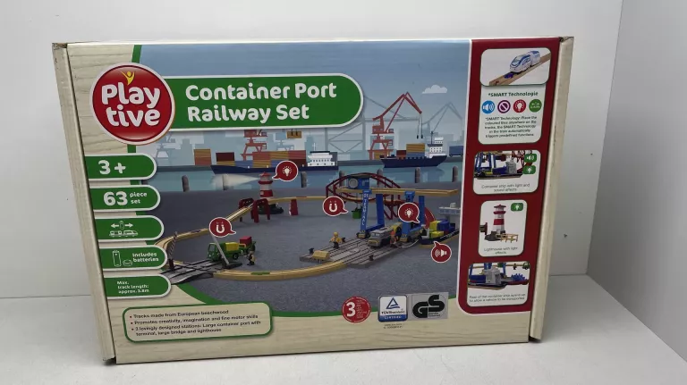 DREWNIANA KOLEJKA PORT KONTENEROWY PLAYTIVE 63 EL