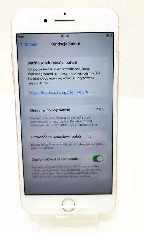 TELEFON IPHONE 7 + 3/128GB KONDYCJA BATERII 77%