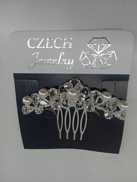 GRZEBIEŃ DO WŁOSÓW/DIADEM Z KRYSZTAŁKAMI 7CM