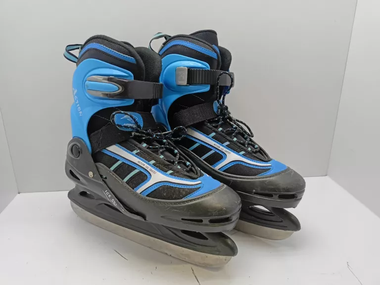 ŁYŻWY ACTION ICE SKATES NIEBIESKO CZARNE
