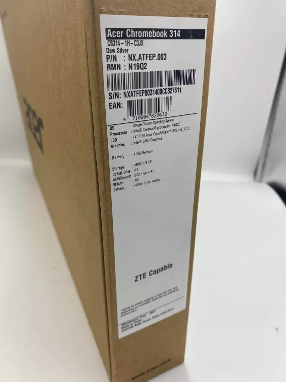 ACER CHROMEBOOK 314 ICN4020 4/128GB PUDEŁKO MYSZKA