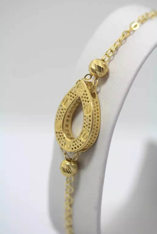NOWA ZŁOTA BRANSOLETKA 585 ŁEZKA 4,27GR