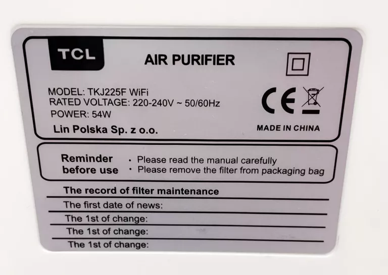 oczyszczacz-powietrza-tcl-tkj225f-maksymalna-wydajnosc-270