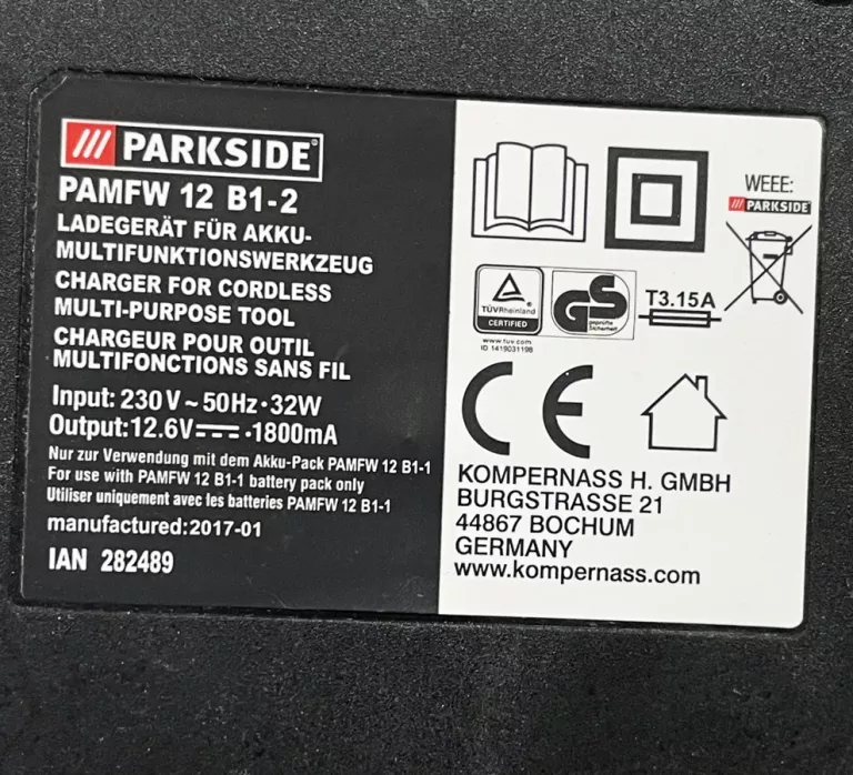 NARZĘDZIE WIELOFUNKCYJNE PARKSIDE PAMFW 12 B1