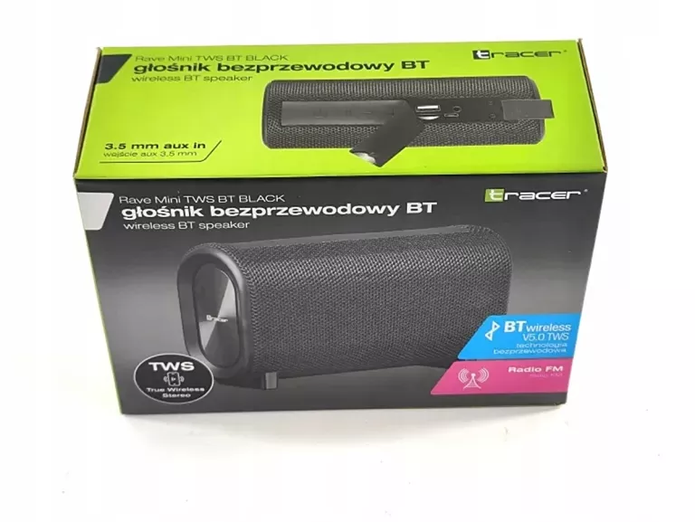 GŁOŚNIK TRACER RAVE MINI TWS BLUETOOTH BLACK