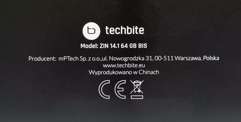 LAPTOP TECHBITE ZIN 14.1 BIS 1,1 GHZ 4/64+512 GB