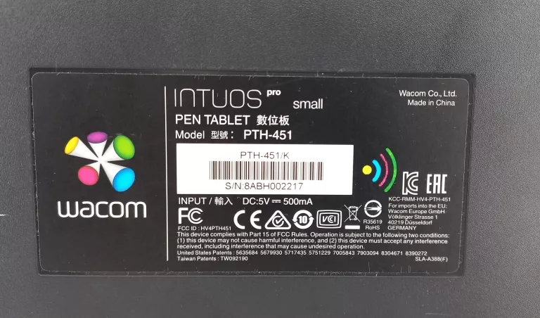 TABLET GRAFICZNY WACOM INTUOS PTH-451-RUPL RYSIK