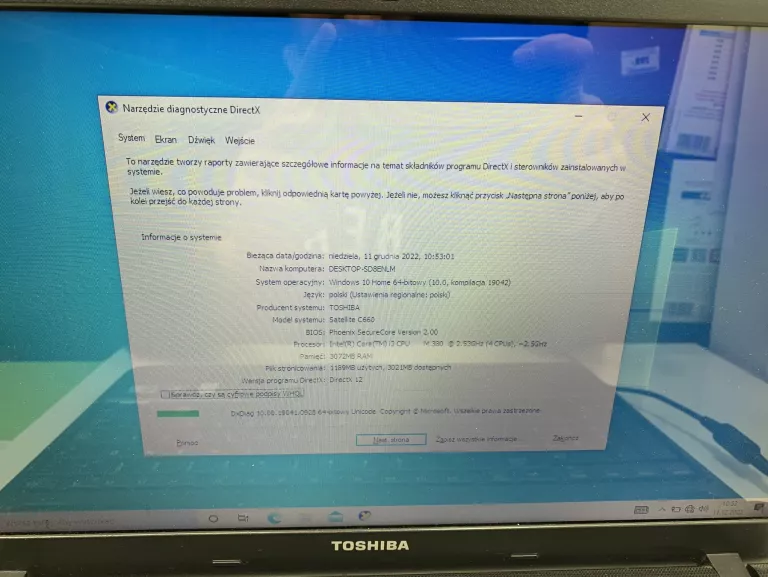 TOSHIBA SATELLITE C660D-1H9 15,6 E-450 4/256 GB