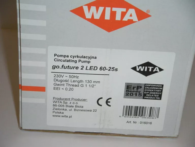 POMPA CYRKULACYJNA WITA GO FUTURE 2 LED 60-25S