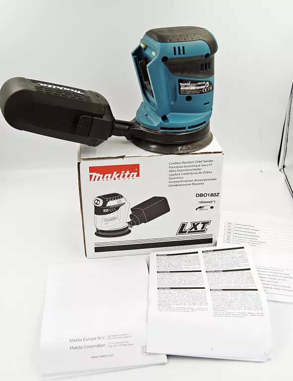 SZLIFIERKA MIMOŚRODOWA MAKITA DBO 180Z KOMPLET