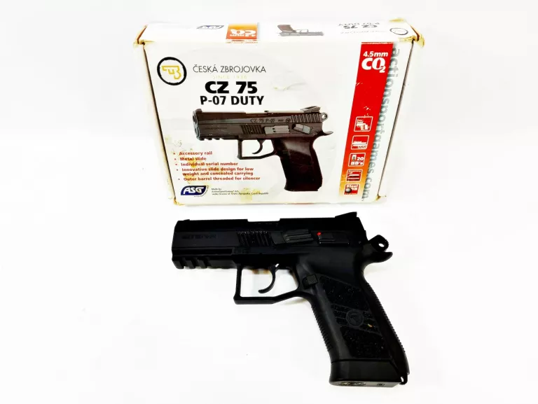 WIATRÓWKA ASG PISTOLET CZ 75 P-07 DUTY 4.5 MM CO2