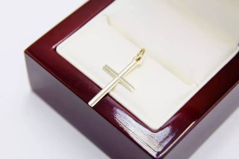 UNIKATOWY ZŁOTY KRZYŻYK 585 3.2CM 0.80G