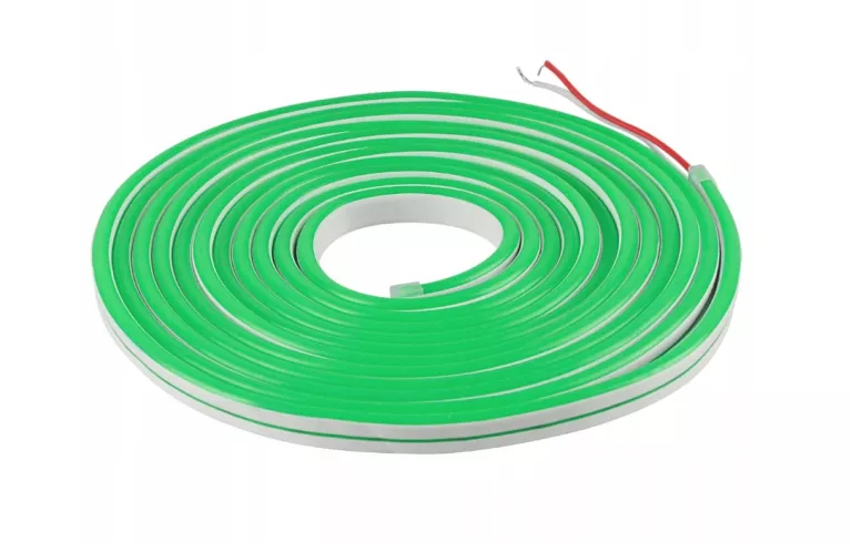 WĄŻ ŚWIETLNY TAŚMA LED NEON ZIELONA 12V 5MB IP65