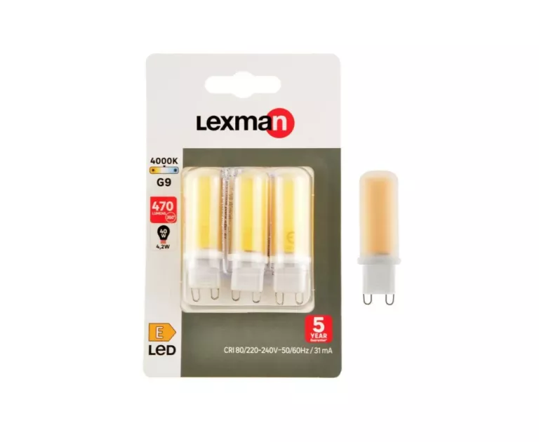 ŻARÓWKA LED G9 4,2W 470 LM NEUTRALNA BIEL LEXMAN
