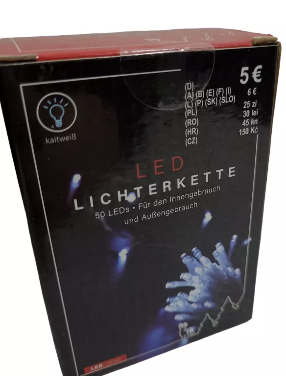 ŁAŃCUCH Z LAMPKAMI LED 50 (ZIMNOBIAŁE)