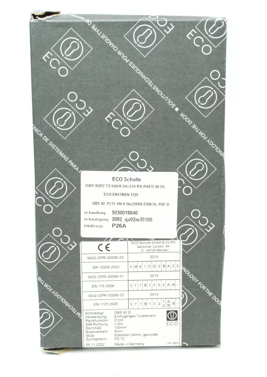 ZAMEK PANICZNY ECO GBS 92 PZ 72/100/9