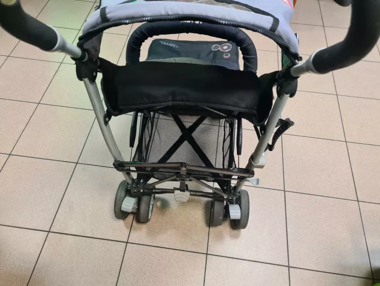 WÓZEK SPACERÓWKA BABY SZARO-CZARNA