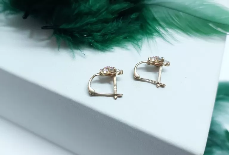 okazja-sliczne-zlote-kolczyki-kwiatki-585-rodzaj-2205-2