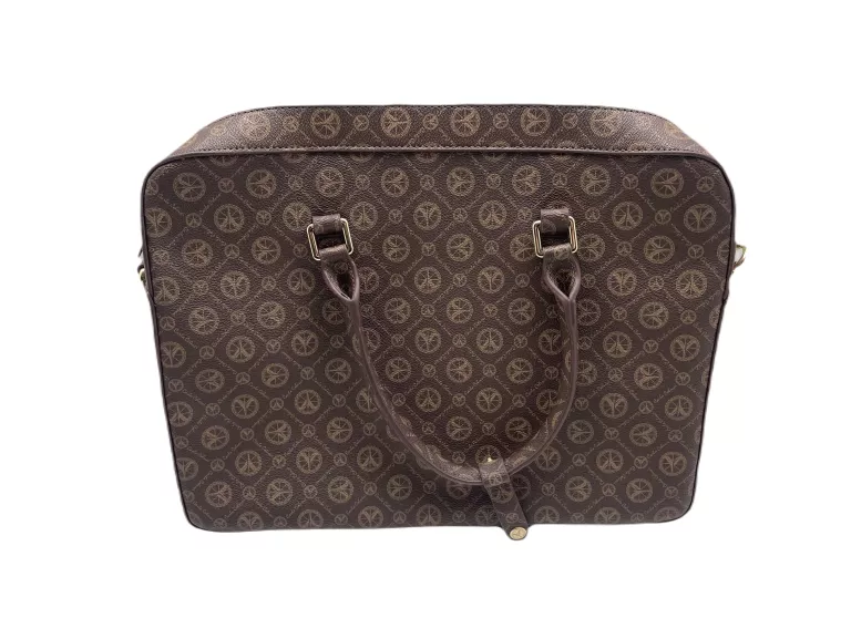 torebka-carlo-colucci-brazowa-skora-monogram-stan-powystawowy