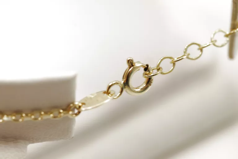 NOWA ZŁOTA BRANSOLETKA 333 CYRKONIE 1,70G.