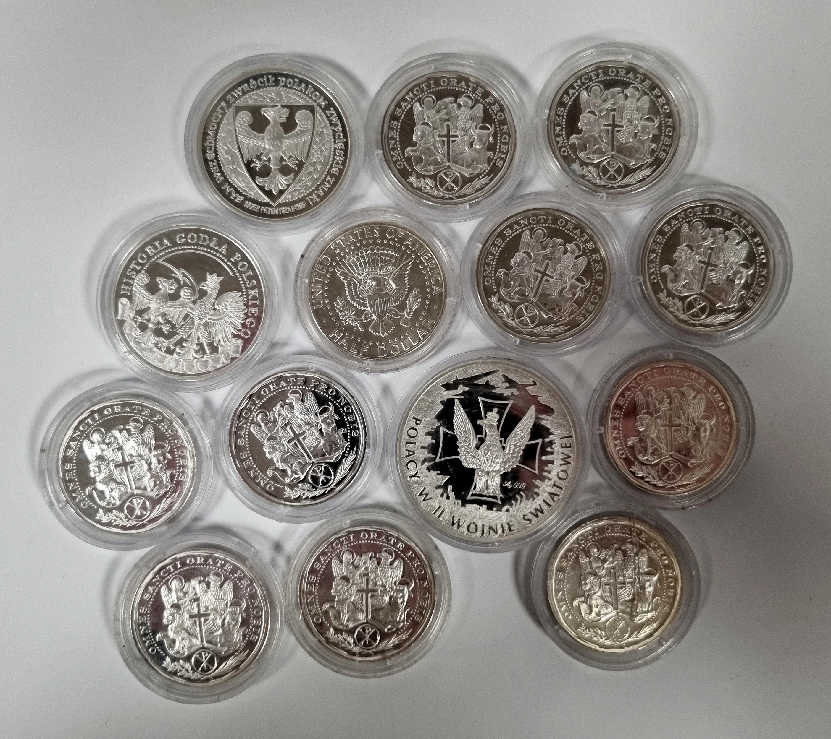 monety-srebrne-z-certyfikatami-13szt-151gram-masa-151