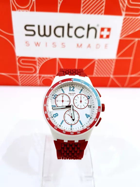 ZEGAREK SWATCH RED TRACK SUSM403