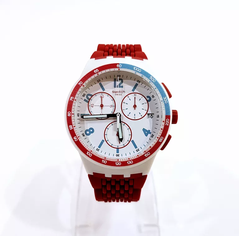 ZEGAREK SWATCH RED TRACK SUSM403
