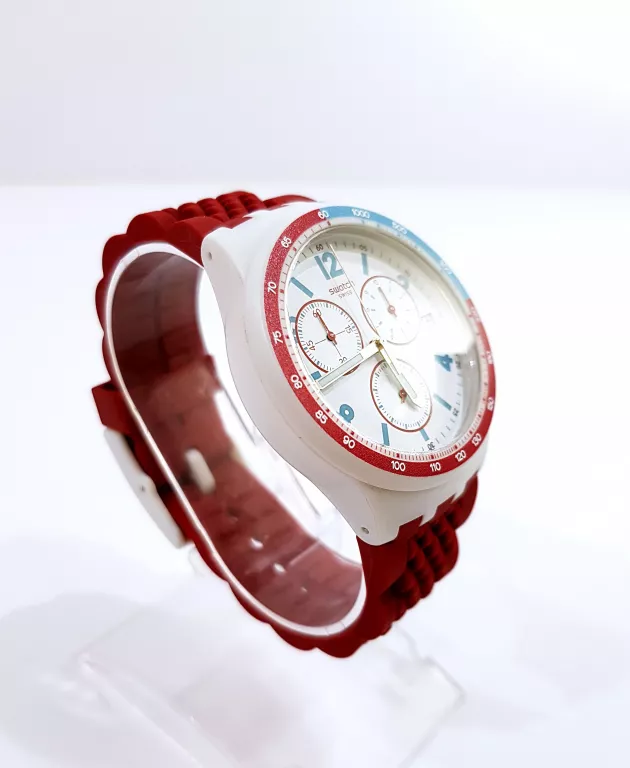 ZEGAREK SWATCH RED TRACK SUSM403
