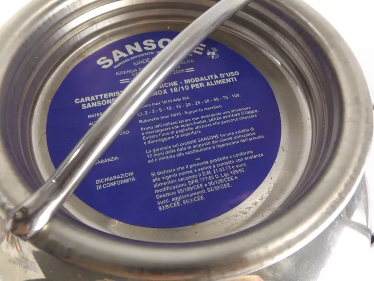ZBIORNIK BECZKA BAŃKA POJEMNIK INOX 5L OLIWA KRAN