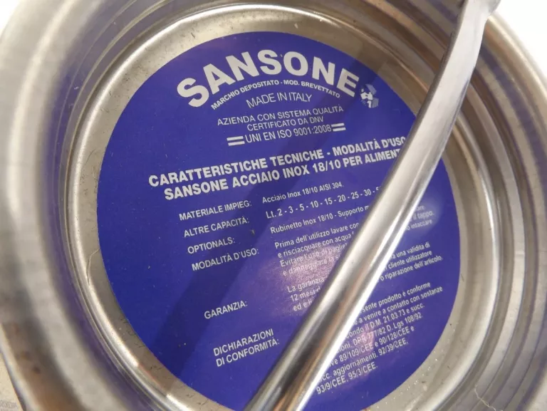 ZBIORNIK BECZKA BAŃKA POJEMNIK INOX 5L OLIWA KRAN