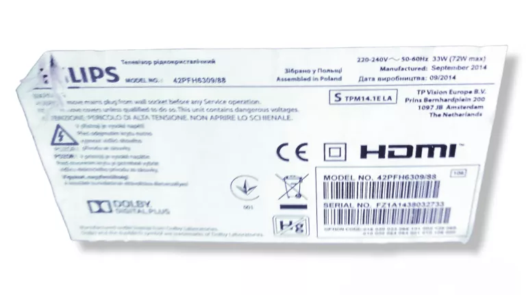 TELEWIZOR LED PHILIPS 42PFH6309/88 CZYTAJ OPIS!!