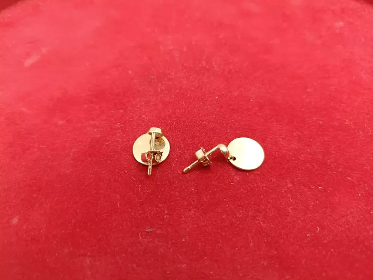 zlote-kolczyki-wiszace-blaszki-585-stan-uzywany