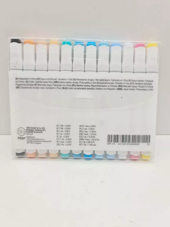 WODNE MARKERY AQUA MARKER 12 SZT PASTELOWE KOLORY