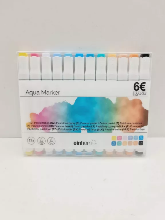 WODNE MARKERY AQUA MARKER 12 SZT PASTELOWE KOLORY