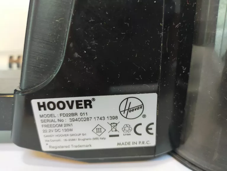 ODKURZACZ PIONOWY HOOVER FD22BR 011 2 W 1