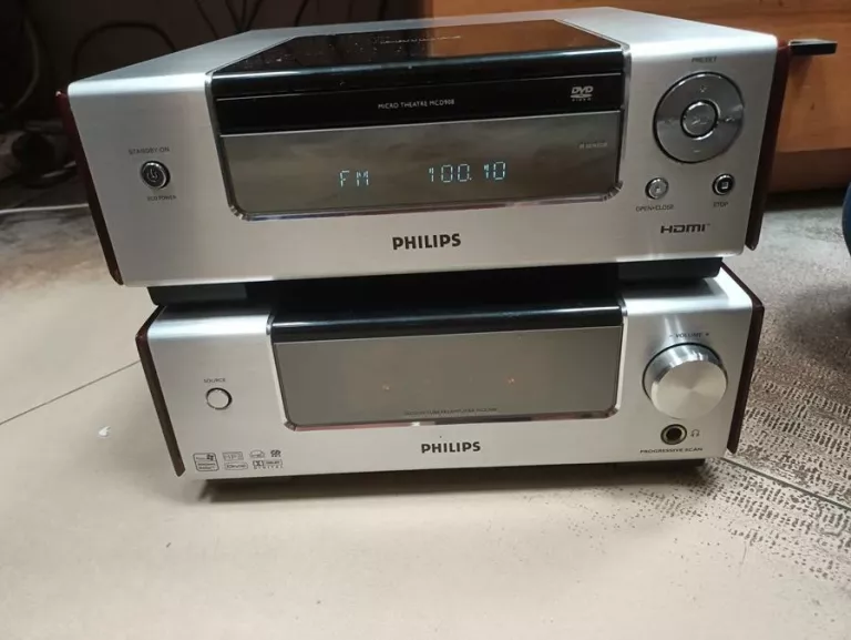 WIEŻA PHILIPS MCD908 Z DVD + WZMACNIACZ LAMPOWY
