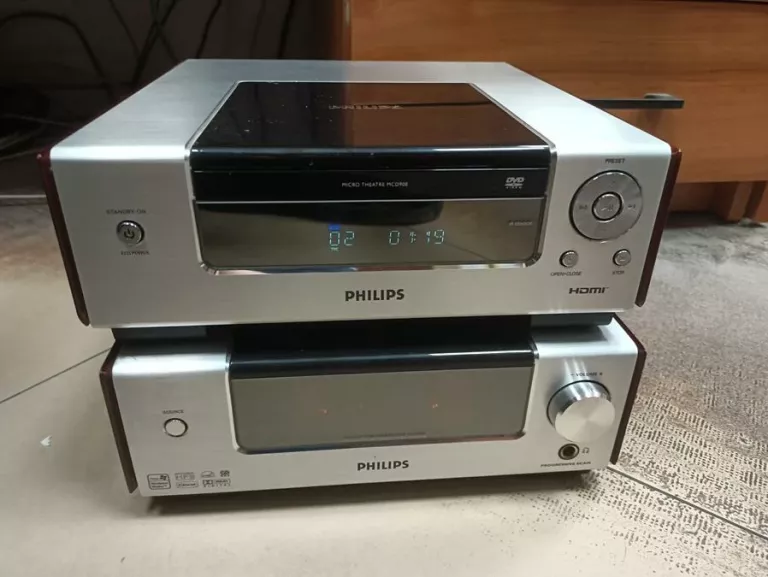 WIEŻA PHILIPS MCD908 Z DVD + WZMACNIACZ LAMPOWY