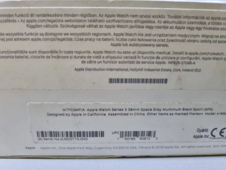 APPLE WATCH SERIES 3 A1858 - BLOKADA ICLOUD!!