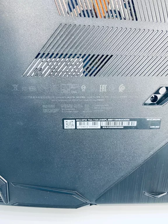 LAPTOP MSI GF63 THIN I5-11400H/ RTX3050/ 16/512 G