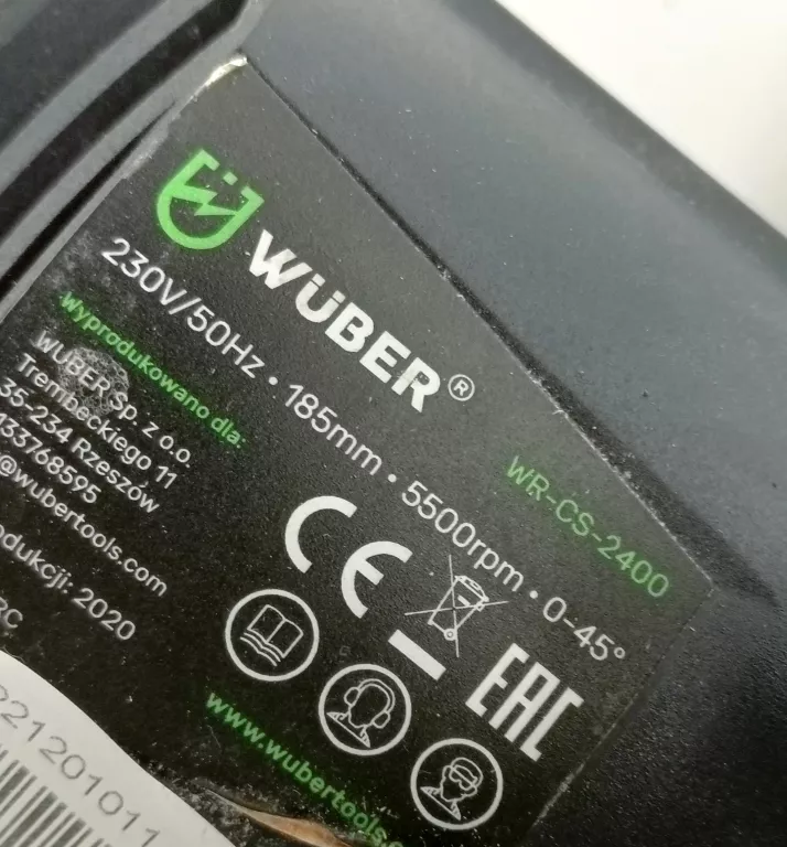 PIŁA TARCZOWA WUBER WR CS 2400 TARCZA OPIS !!!!!