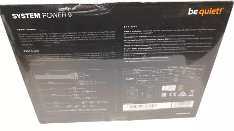 ZASILACZ BE QUIET! SYSTEM POWER 9 600 W