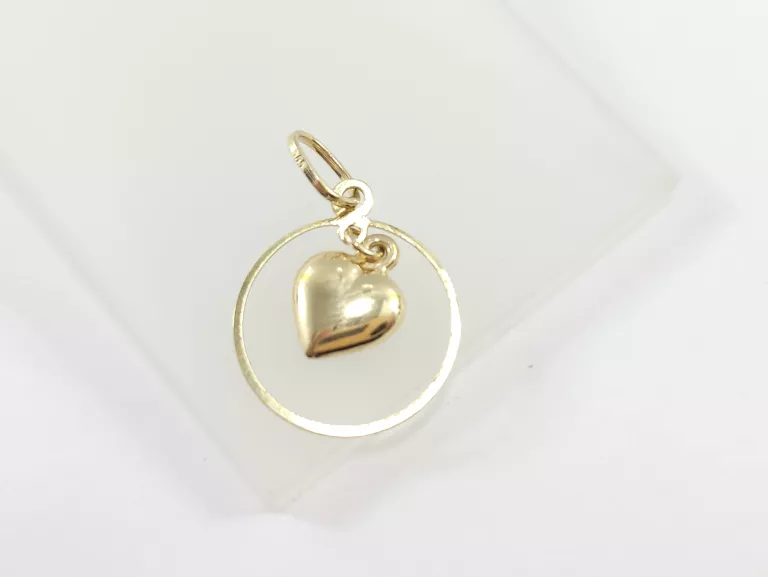 zlota-zawieszka-serce-w-kolku-585-064g-stan-uzywany